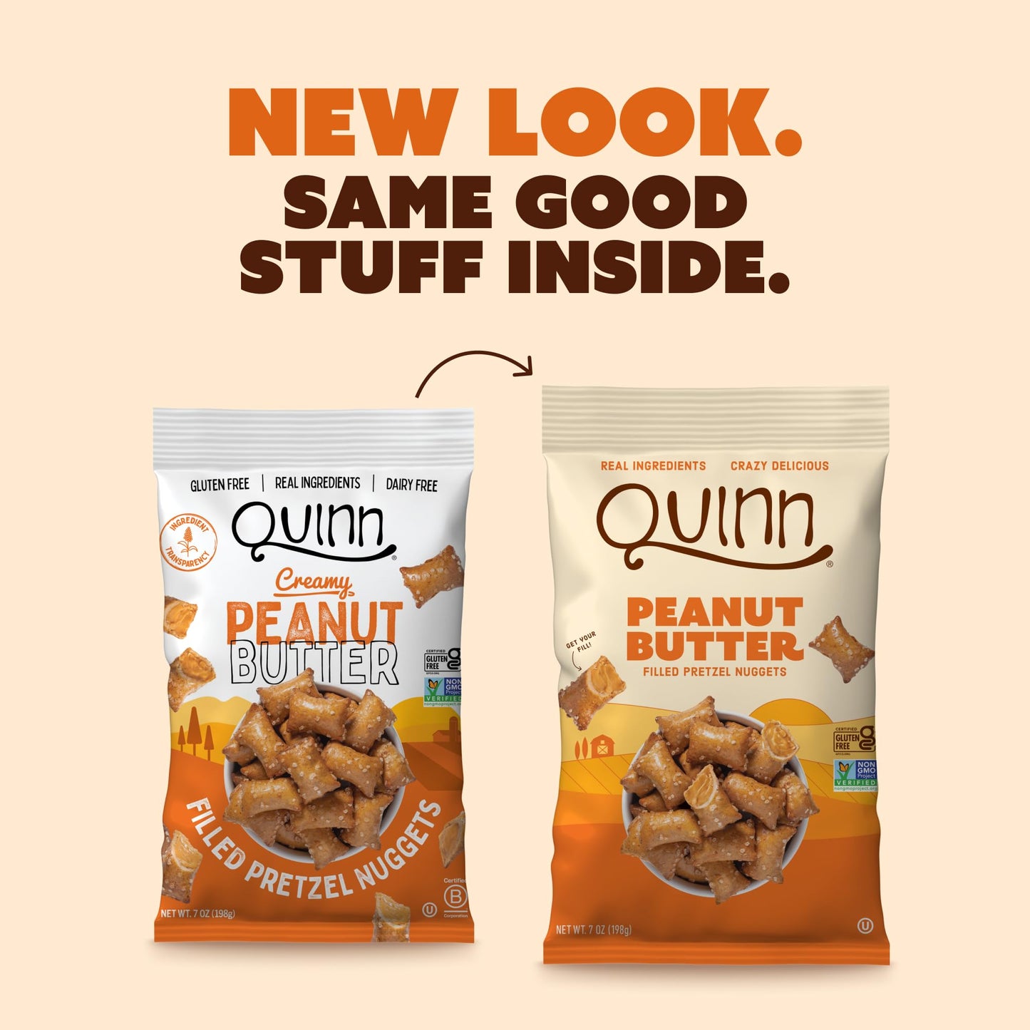 Quinn Pretzel Nuggets Favorites Pack - Vegan, Gluten Free, Non-GMO - 4 Piece Assortment (2 Peanut Butter, 2 Pizzeria)