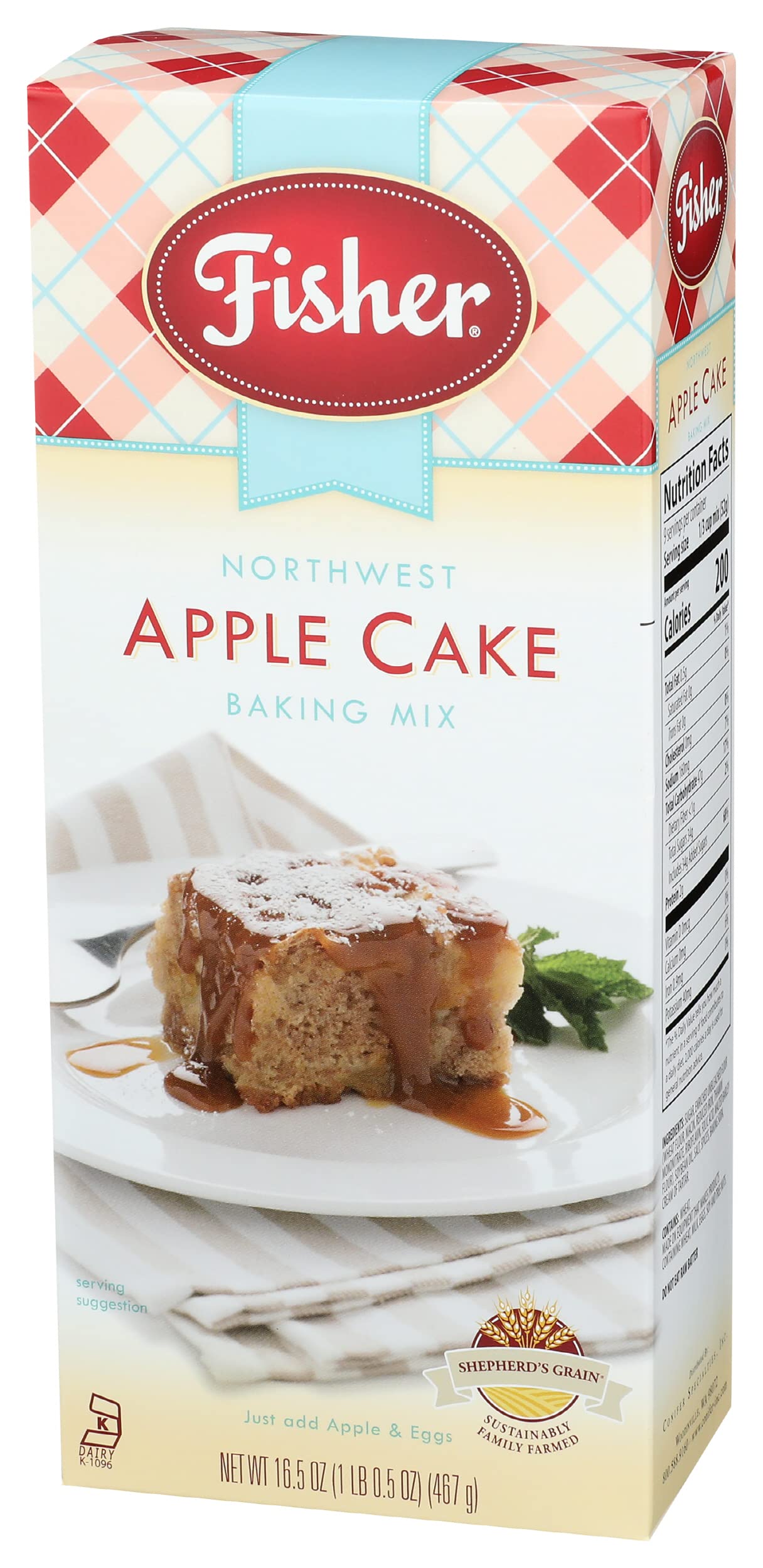Fisher Northwest Apple Cake Mix, 16.5 Oz (Pack Of 6)