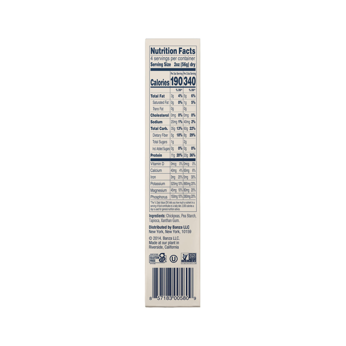 Banza Chickpea Pasta, Gemelli - Gluten Free Healthy Pasta, High Protein, Lower Carb And Non-Gmo - (Pack Of 6)