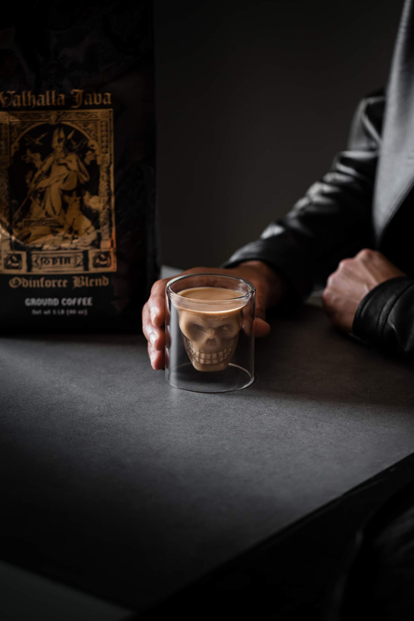 Death Wish Coffee Valhalla Java Dark Roast Grounds, USDA Organic, 80 oz, Bold & Intense Blend