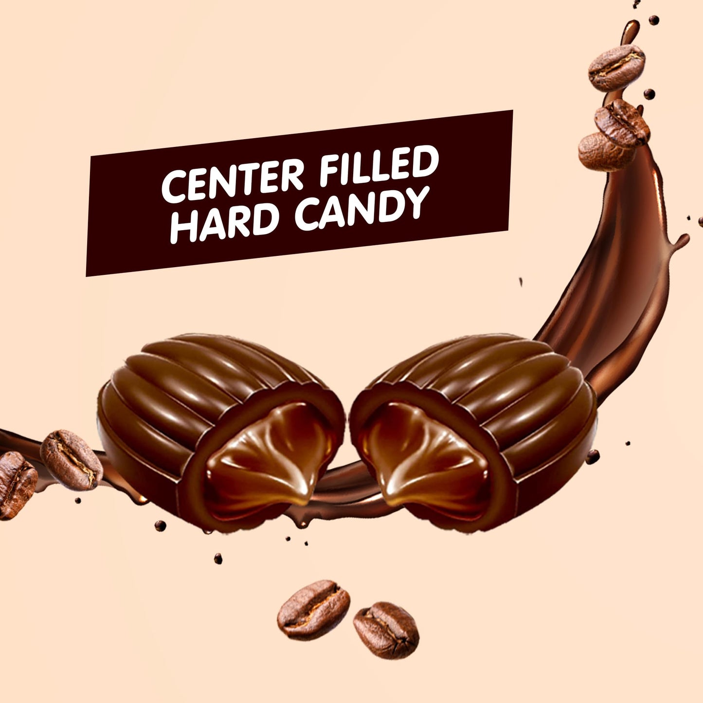 CANDY BREAK Coffee Drops, Espresso Flavored Hard Candy, Individually Wrapped, 2.2 Pound Bulk Bag