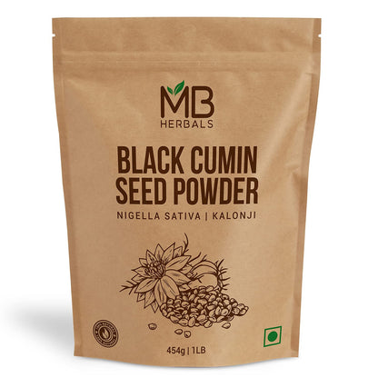 MB Herbals Black Cumin Seed Powder 1 LB (454 Gram / 16 oz) | Nigella sativa Powder | Kalonji Seeds Powder | Black Seeds Powder |
