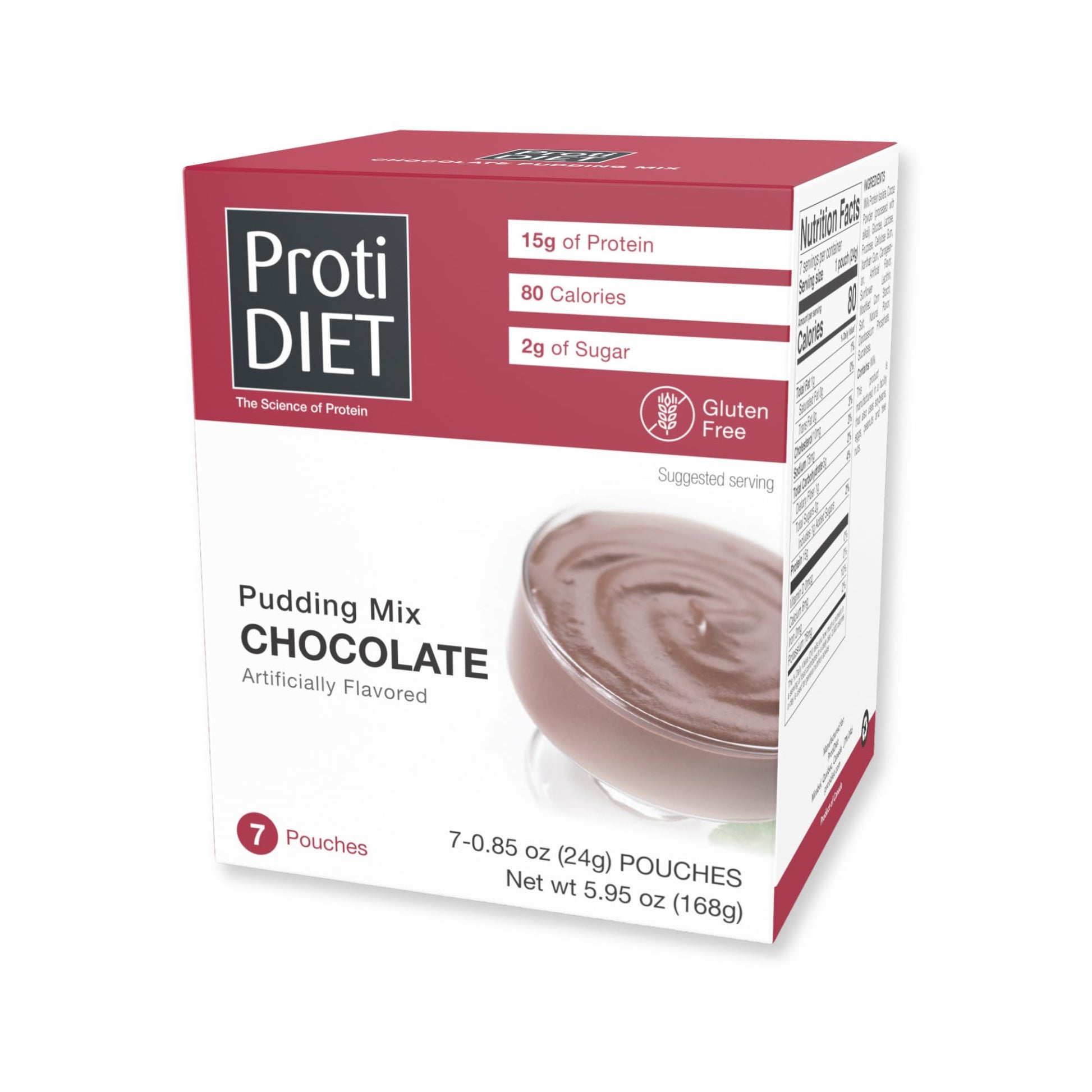 ProtiDIET Chocolate Instant Pudding Mix - Gluten Free, Low Fat, High Protein - 5.9 Ounce (Pack of 1) - Model btl269