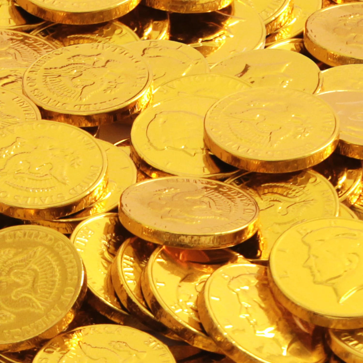Gold Chocolate Coins, 100 Pack Of Gold Chocolate Coins Bulk, Ideal Coin Candy For Themed Parties, Events And Celebrations, Perfect For Gift Bags And Festive Decorations Christmas And St Patricks Day.