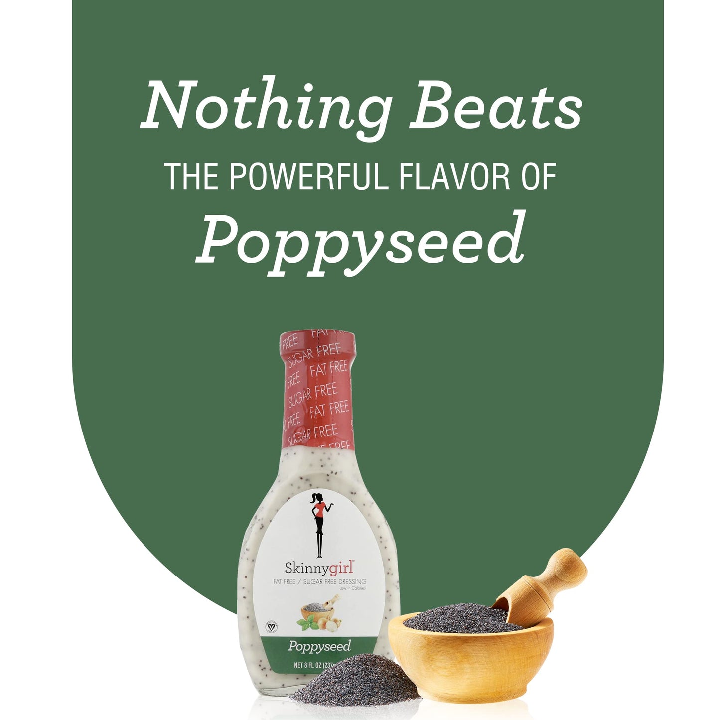 Skinnygirl Fat-Free Salad Dressing, Sugar-Free Poppyseed, 8 Ounce (Pack of 5)