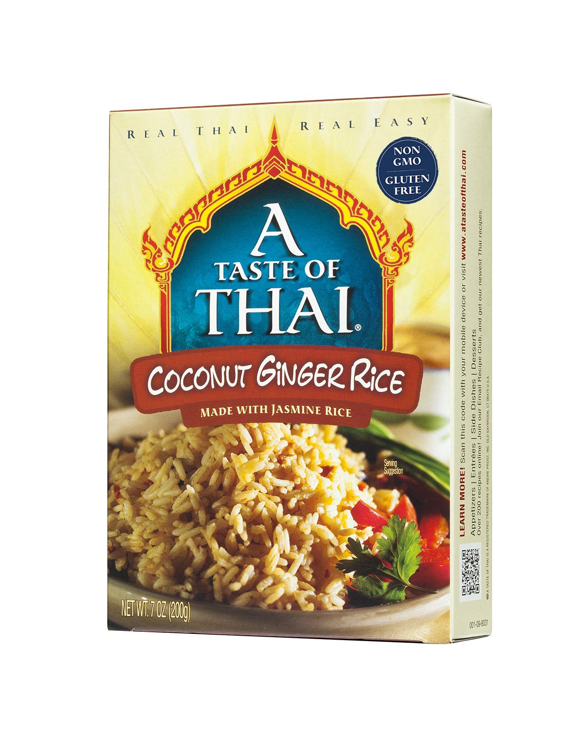 A Taste of Thai Coconut Ginger Jasmine Rice, 7-Ounce Boxes (Pack of 6)