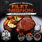 Grumpy Butcher 4 Large Filet Mignon Steaks, 8 Oz Each: Prime Steak House Size Beef Tenderloin Center Cut - With Steaks Gift Pack