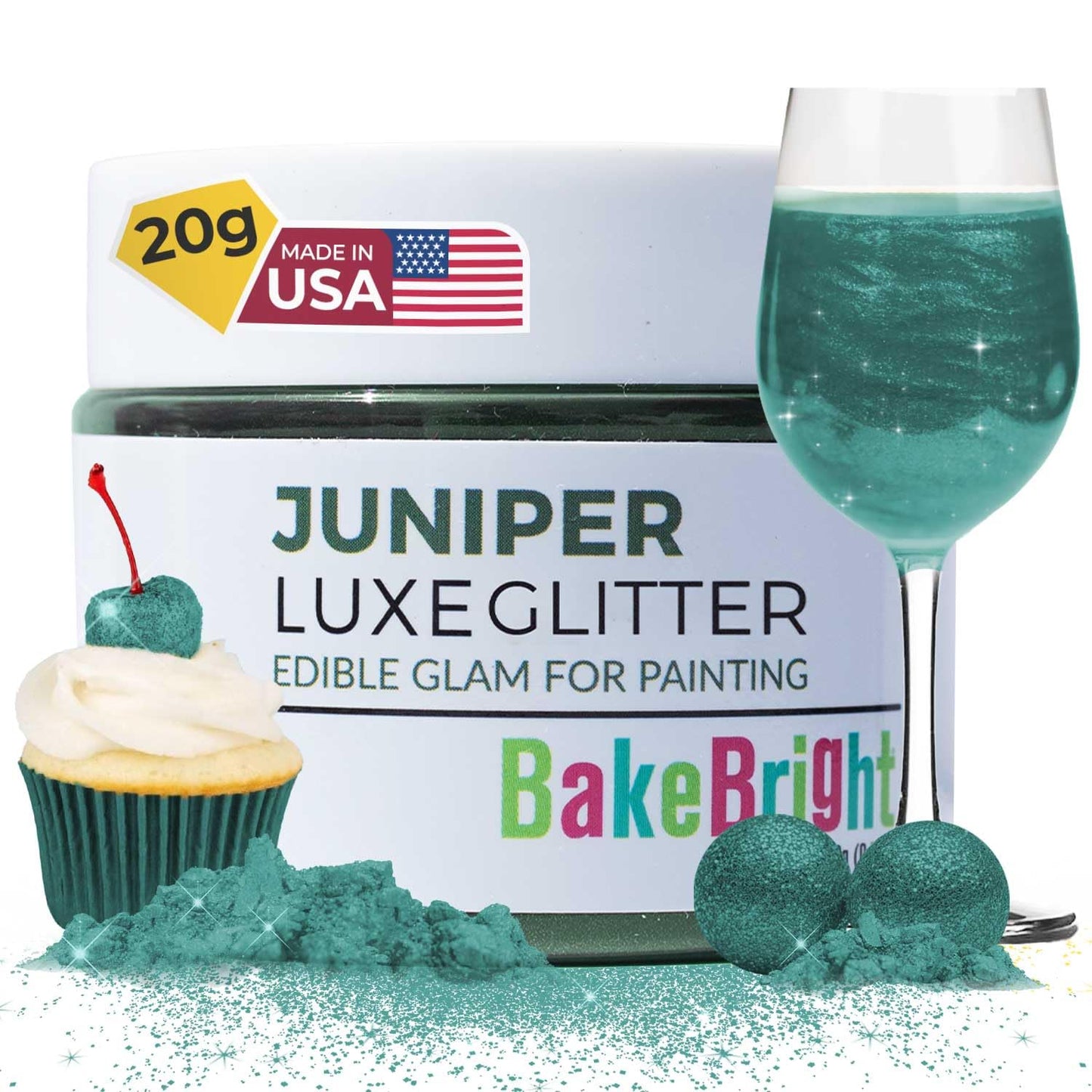 Bulk (20G) Dark Green Edible Glitter For Drinks Edible Glitter For Cakes  Drink Glitter  Brew Glitter  Green Edible Glitter Cake Decorations Edible Green Glitter For Strawberries  Mixed Flavor Glitter