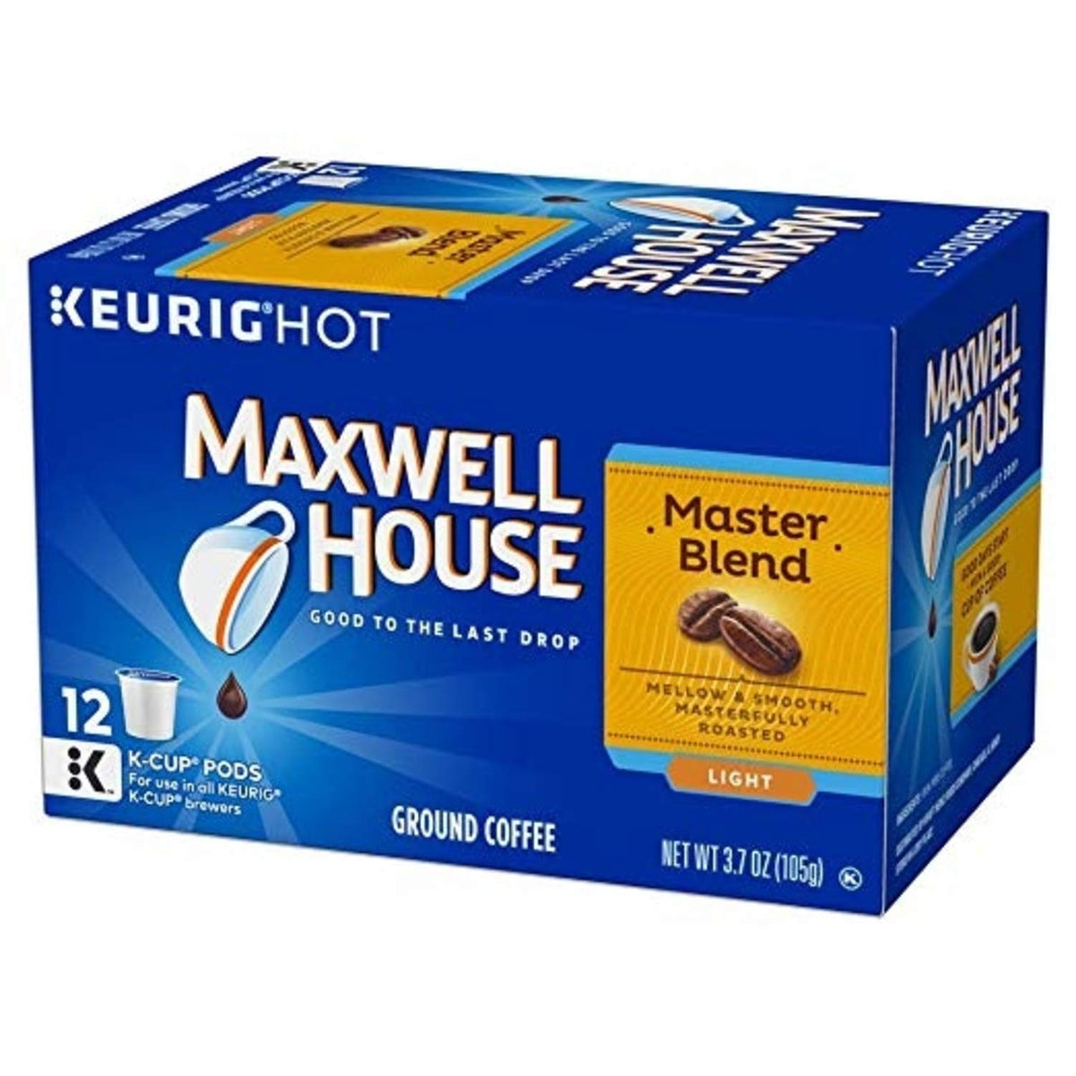 MAXWELL HOUSE K-Cup® Coffee Pods, Master Blend Light Roast, 12 Count, Clear, Model 10043000060053