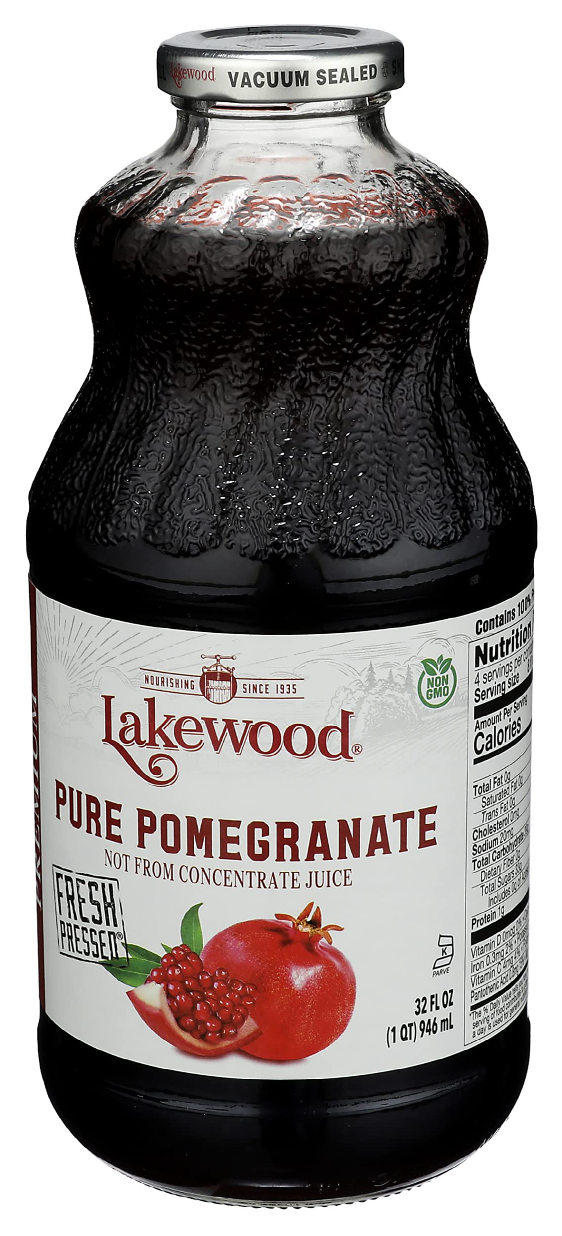 Lakewood, Organic Pomegranate Juice, 32 Fl Oz