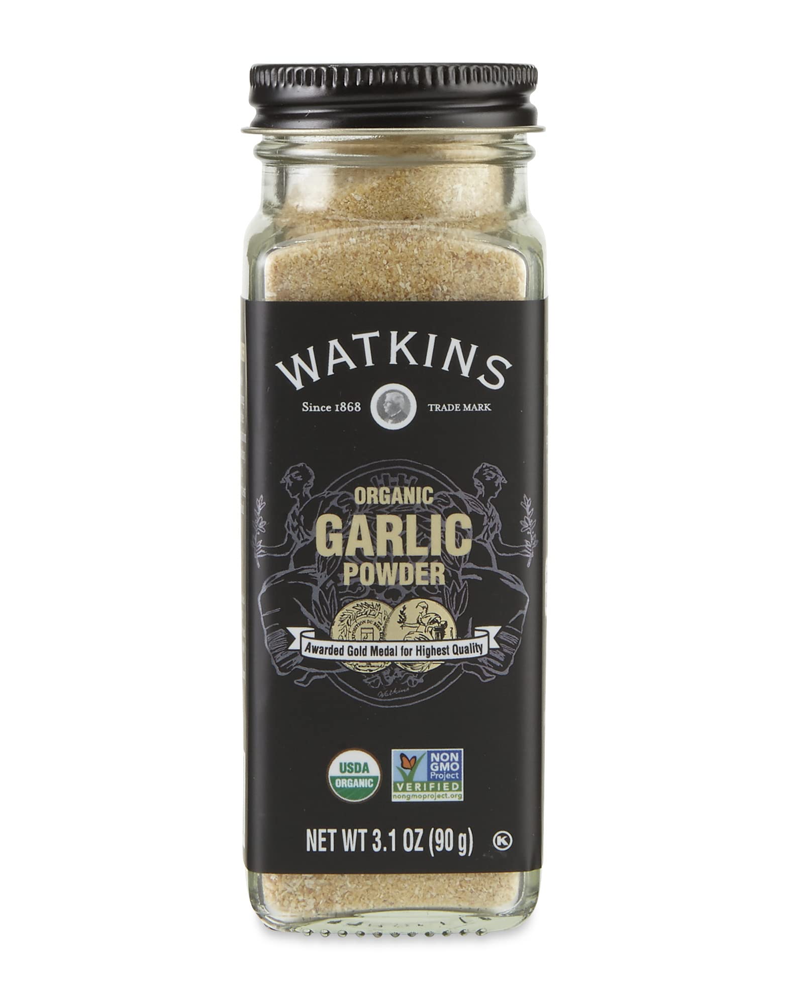 Watkins Gourmet Organic Spice Jar, Garlic Powder, 3.1 Ounce Jar, 3 Count