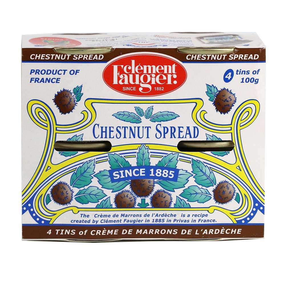 Clement Faugier Chestnut Spread Creme De Marrons Mini Cans - 4 x 3.5oz