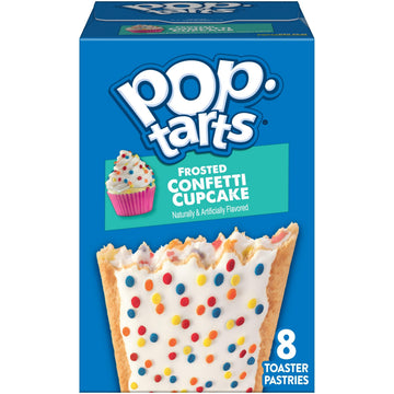 Pop-Tarts Toaster Pastries, Breakfast Foods, Kids Snacks, Frosted Confetti Cupcake (8 Pop-Tarts)