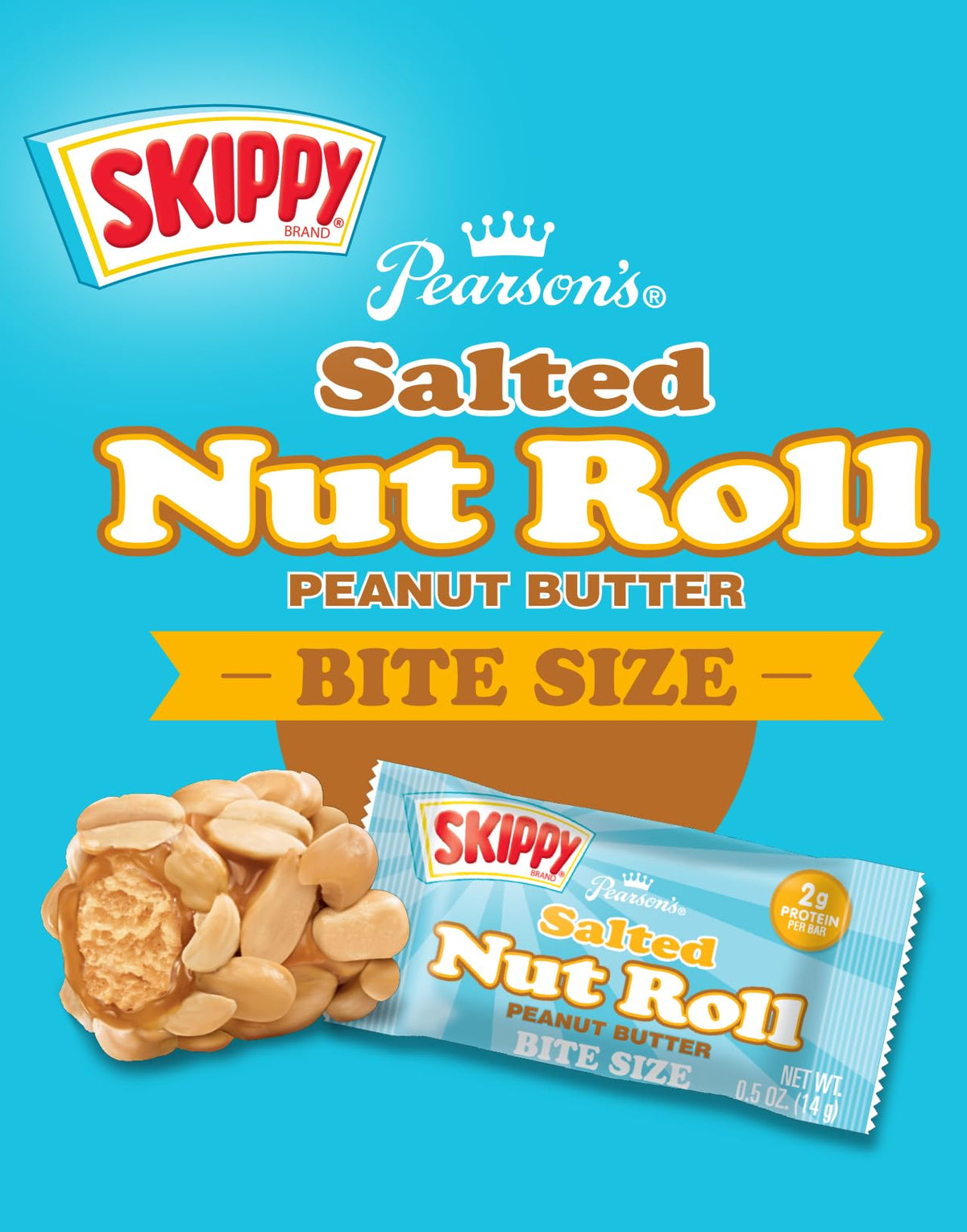 Pearsons SKIPPY® Peanut Butter Salted Nut Roll Candy | 11 oz Bag | Individually Wrapped