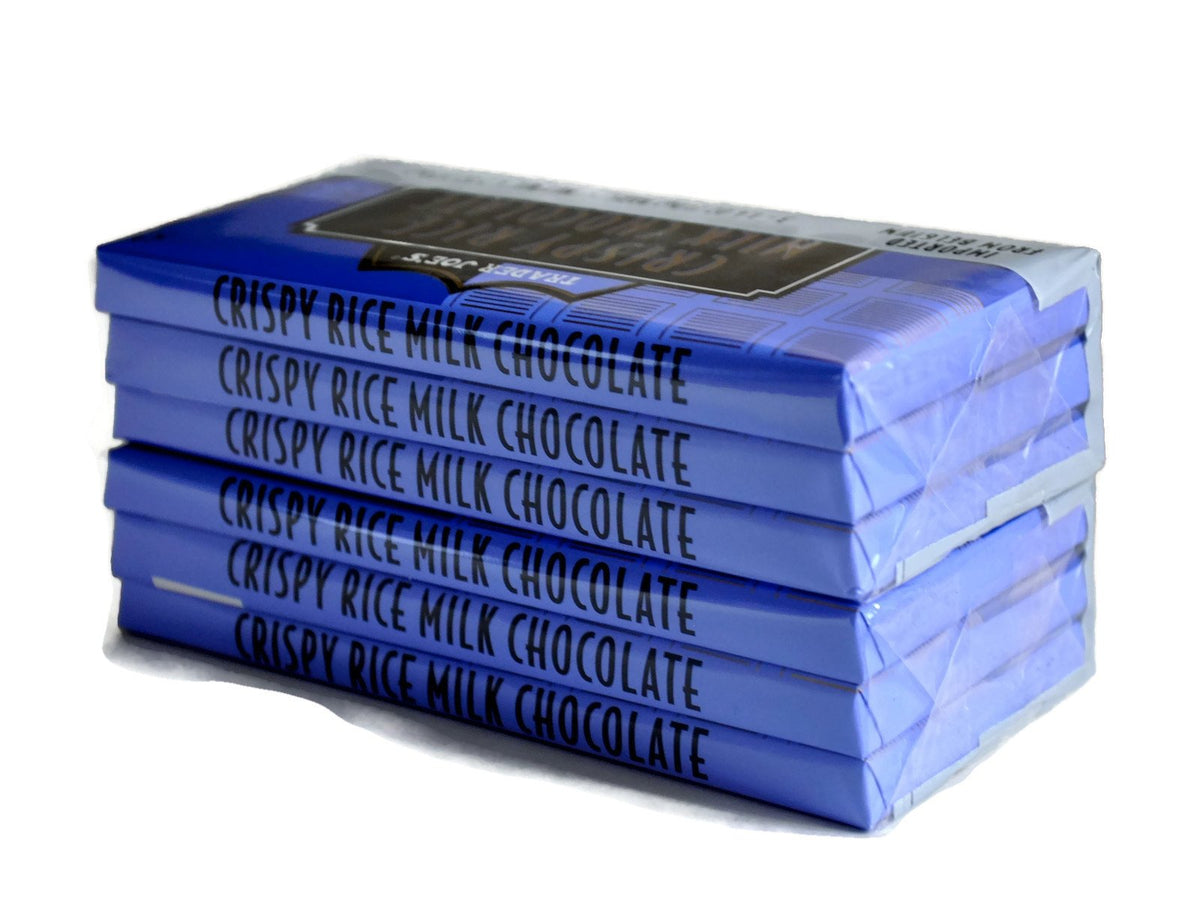 Trader Joe'S Belgian Crispy Rice Milk Chocolate, 1.4 Oz Bars (2 Packs Of 3)