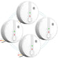 Smoke Detector, Hardwired Interconnected Smoke Detectors, Smoke Alarm With Replaceable 9V Battery, Interconnects Up To 12 Fire A