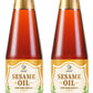 Soeos Sesame Oil, Toasted Sesame Seed Oil, 8.45 Fl Oz (250 ml) Pack of 2, Total 500 ml, Nutty Flavor, Perfect for Asian Food, No