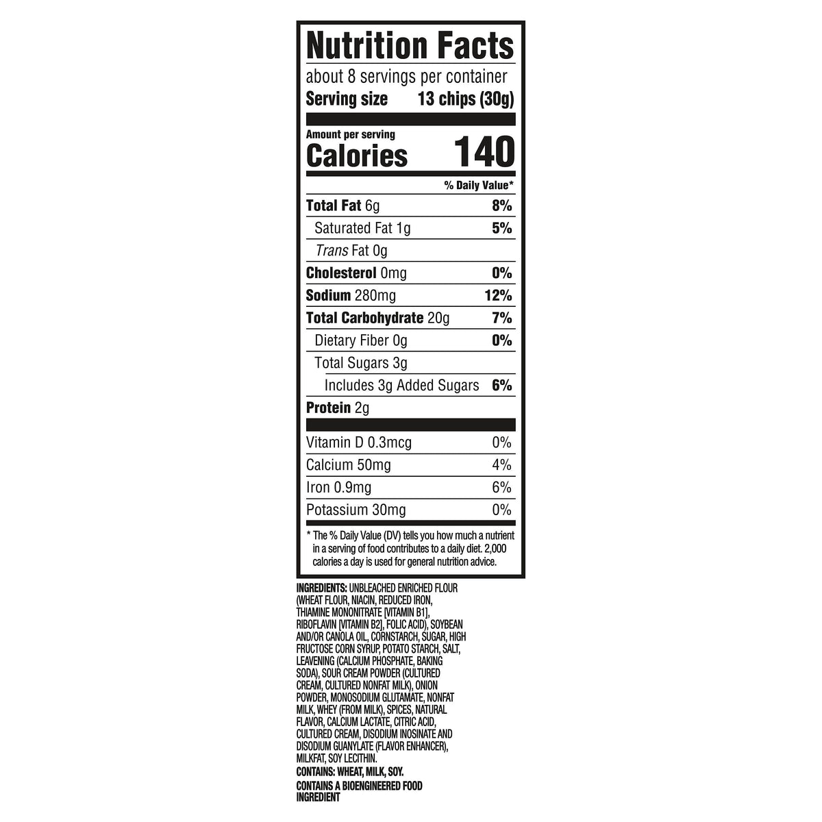 Mondelez Global Sour Cream and Onion Ritz Toasted Chips (229 g)