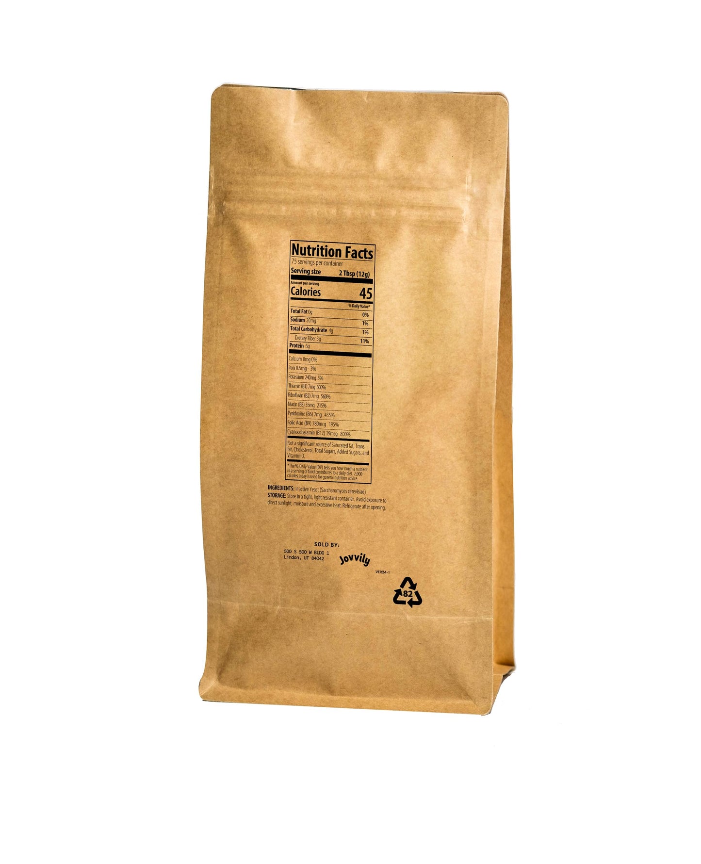 Jovvily Nutritional Yeast Flakes - 2lb - Popcorn - Soups - Pastas