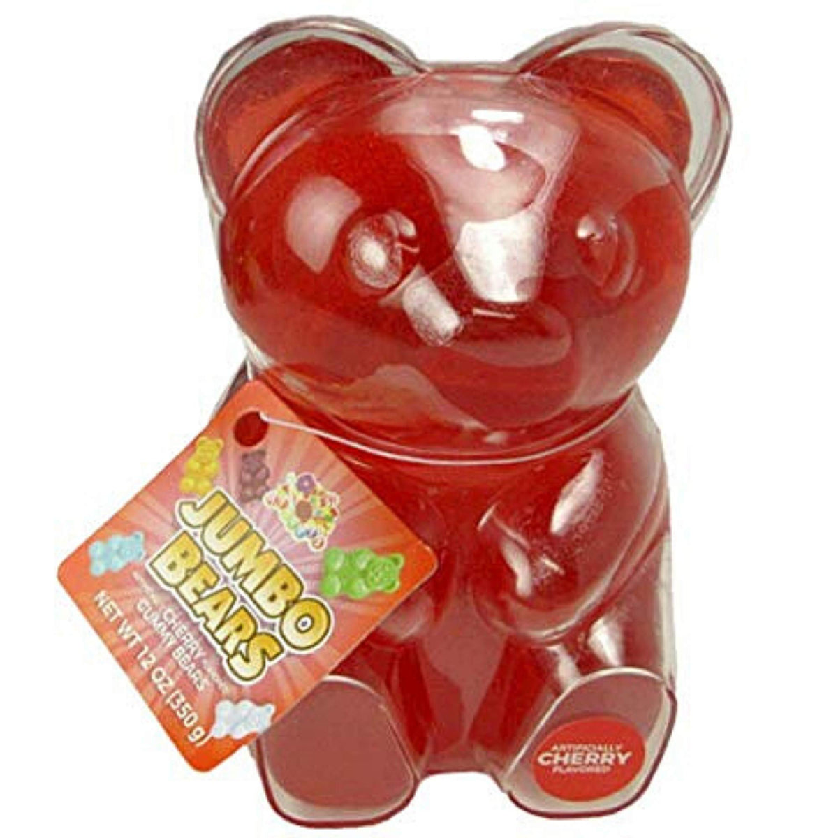 Alberts Big Bite Jumbo Red Cherry Flavored Gummy Bear, 12 Ounce, 4 Inches Tall