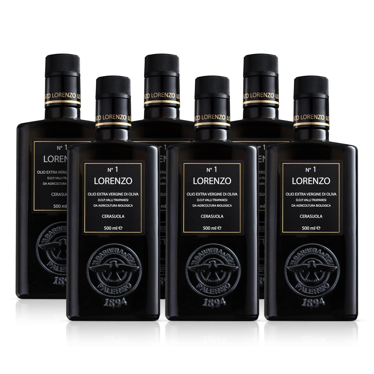 Barbera Lorenzo #1 Organic Extra Virgin Olive Oil PDO Valli Trapanesi, Fruity, Cold Extracted Authentic Sicilian Olive Oil, Fres
