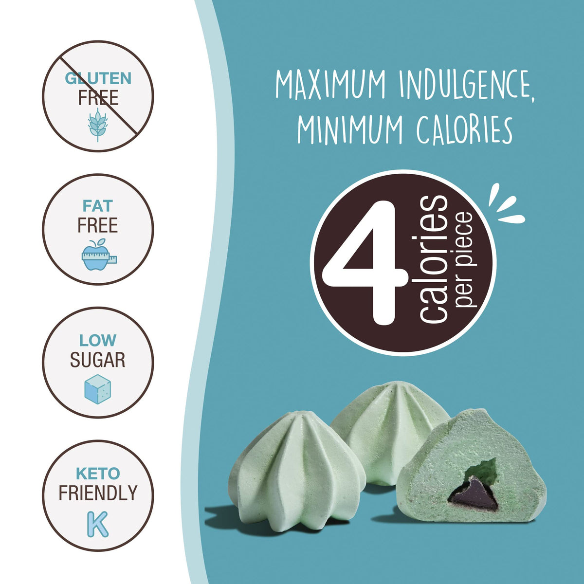Don'T Worry Keto Friendly Meringue Cookies - Chocolate Filled Cookies, 4 Calorie Meringue Gluten Free Cookies, Low Carb And Suga