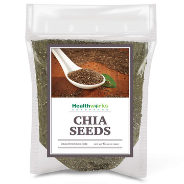 Healthworks Chia Seeds Raw (96 Ounce / 6 Pounds) | enhanced & All-Natural | Contains Omega 3  Fiber & Protein | Great with Shakes  Smoothies & Oatmeal | Packaging May Vary