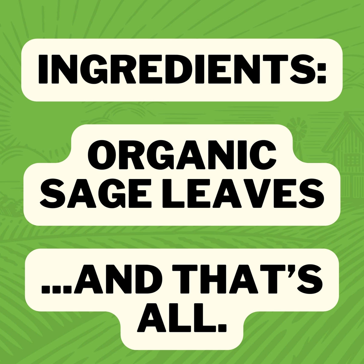 FreshJax Organic Sage - Gluten-Free, Kosher, 1.8 oz Large Bottle