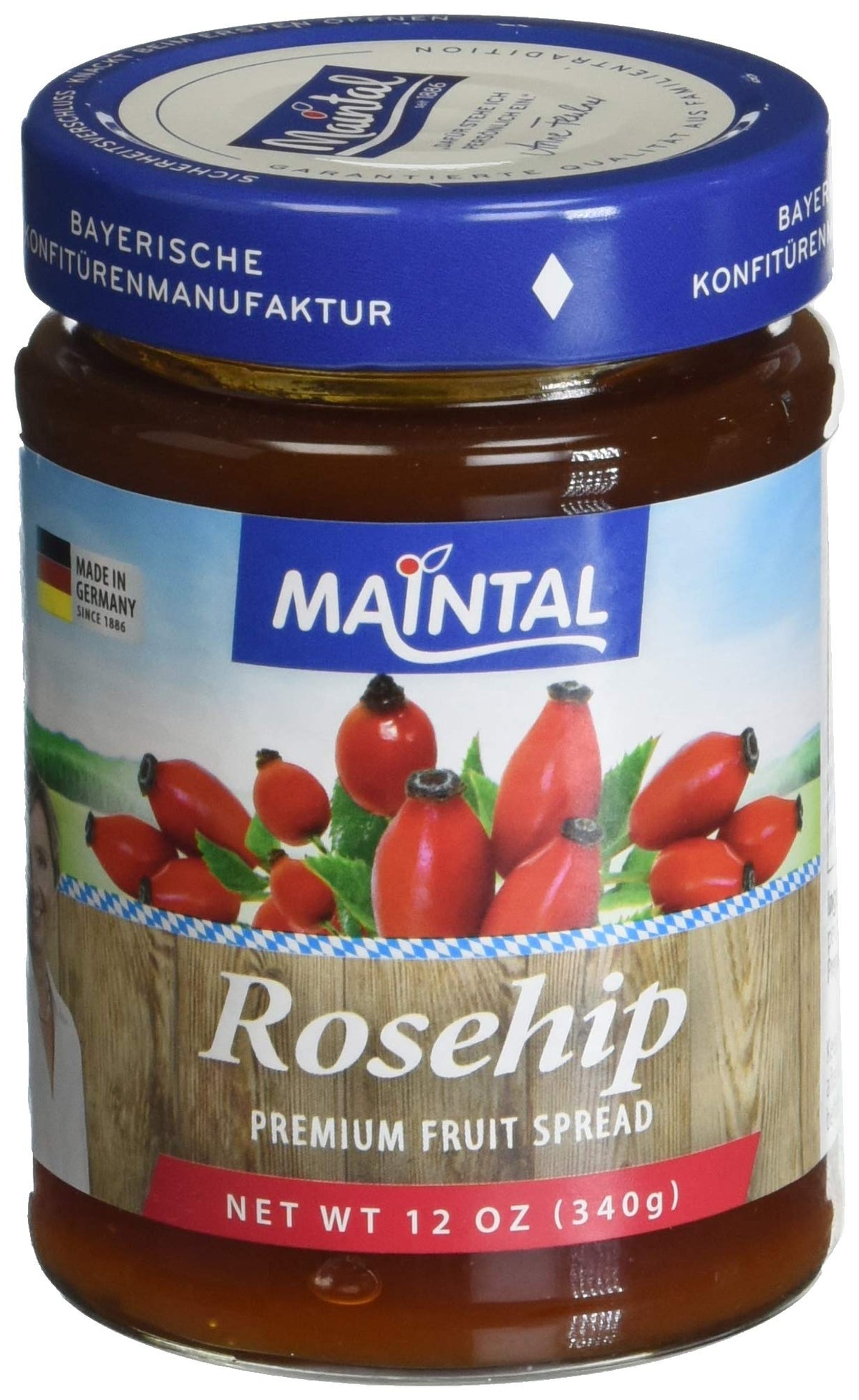 Maintal Rosehip Premium Fruit Spread, 12 Ounce (Pack of 2)