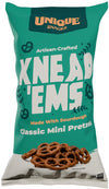 Unique Snacks Knead Ems Sourdough Mini Pretzels, Artisan Vegan Snack, Non-GMO, Kosher, 11 oz Bags, 3 Pack