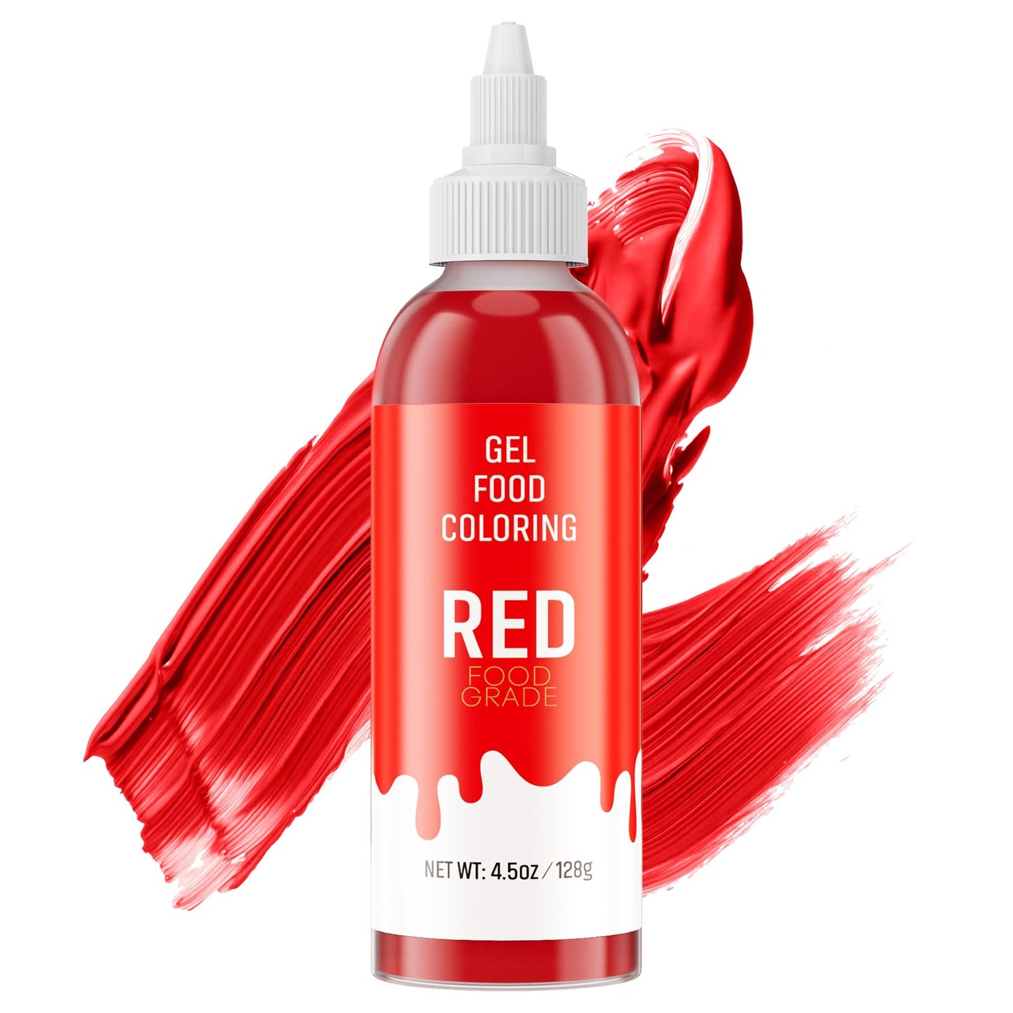 Cherrysea Food Coloring Gel, Red, 4.5 Fl Oz, Vibrant Gel Dye for Baking, Gluten Free, Vegan