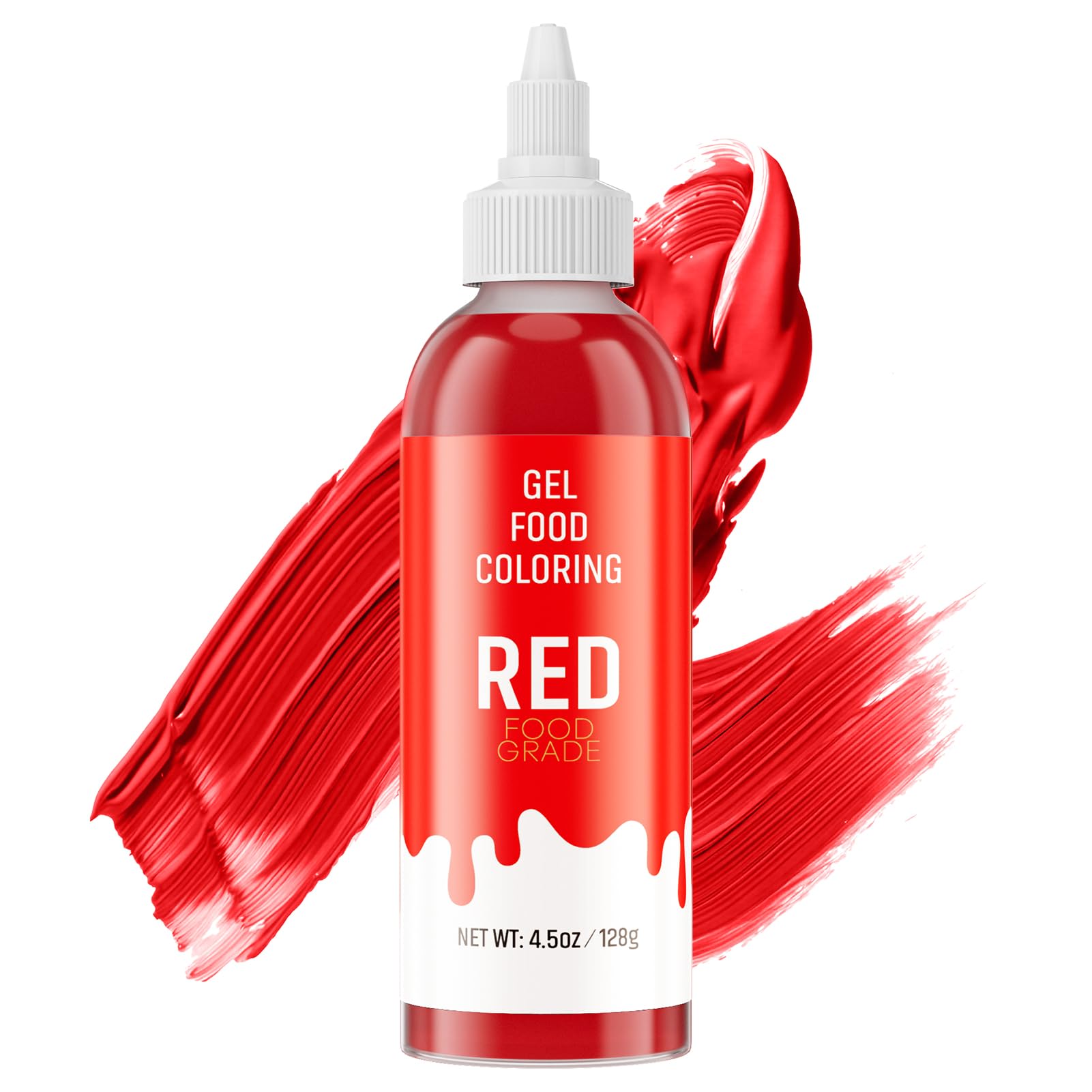 Cherrysea Food Coloring Gel, Red, 4.5 Fl Oz, Vibrant Gel Dye for Baking, Gluten Free, Vegan
