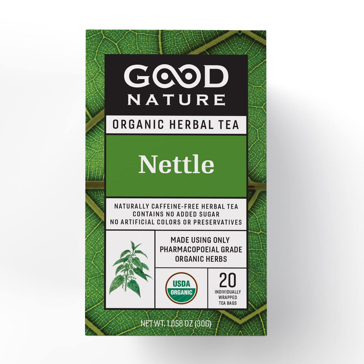 Good Nature Organic Nettle Tea, 20 Count (Pack of 1), 1.058 Ounce