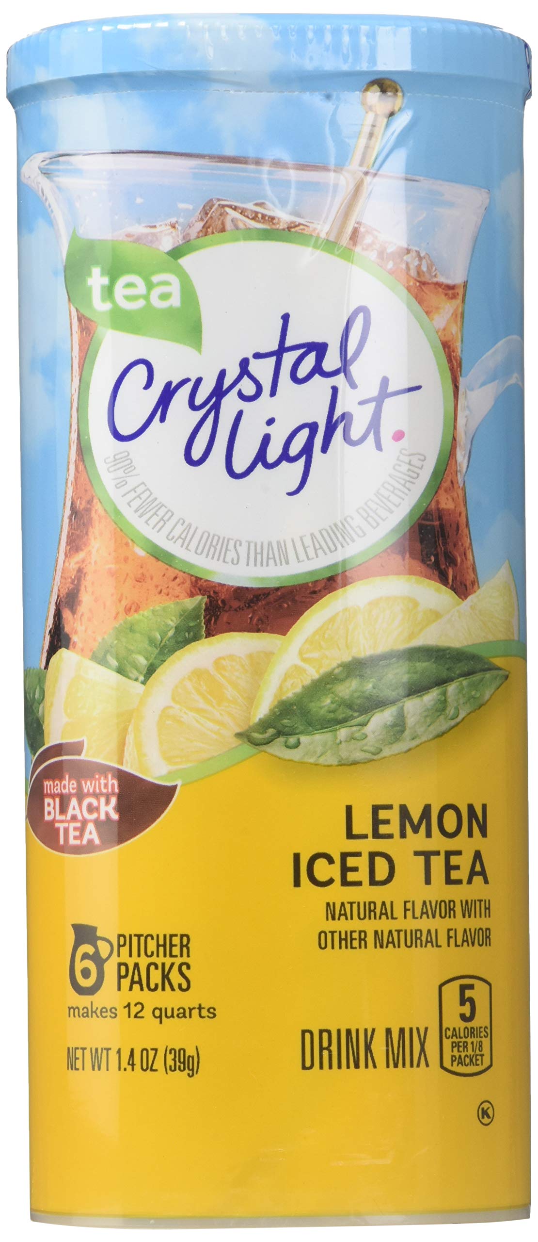 Crystal Light Lemon Iced Tea Drink Mix, 12-Quart Canister (Pack Of 3)