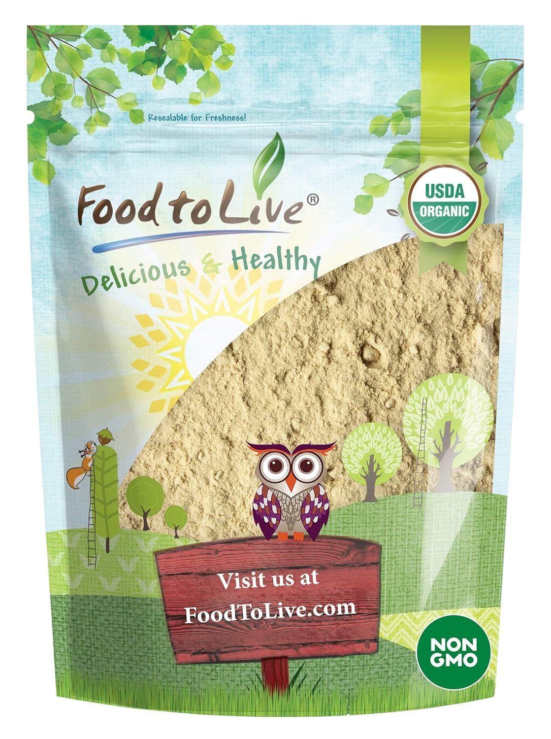 Food to Live - Organic Shiitake Mushroom Powder, 1 Pound - Non-GMO, Kosher, Vegan Superfood, Vegan, Dried Shitake is Rich in Die