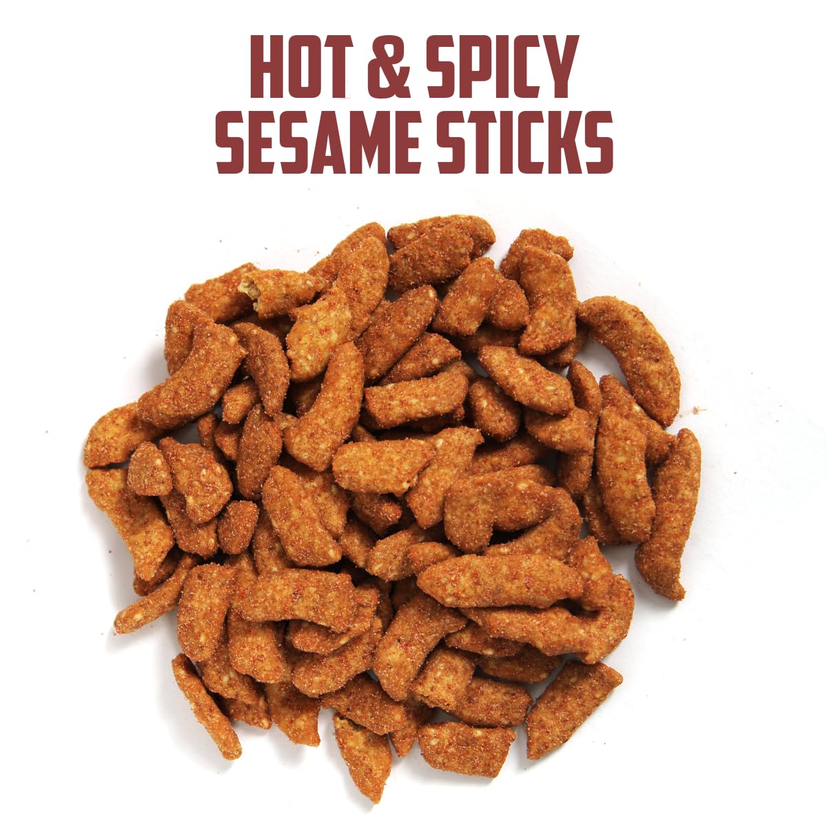 Hot and Spicy Sesame Sticks Snack 2lbs, Delicious and Fresh Snacks with the Perfect Mix of Hot, Spicy and Salty Flavor for Midda