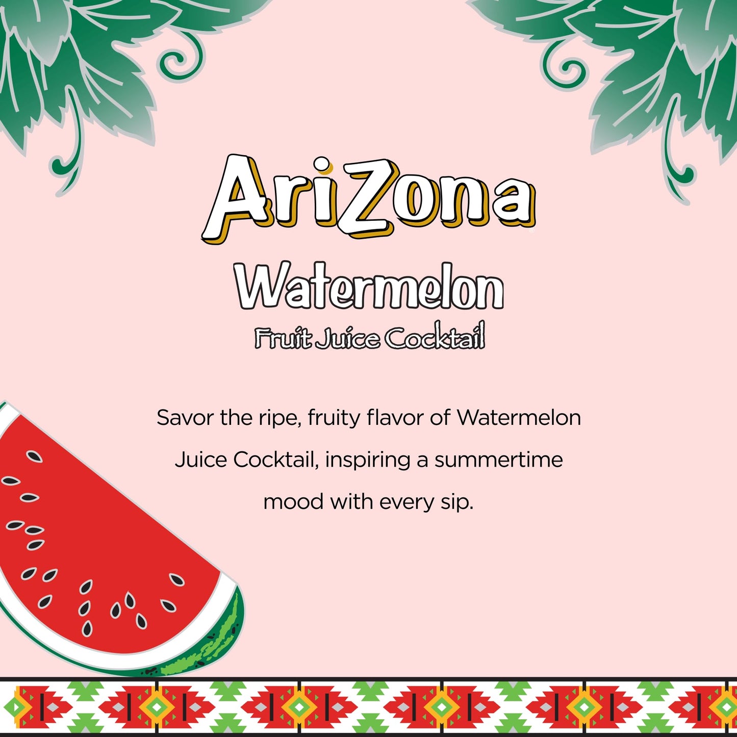 AriZona Watermelon - Fruit Juice Cocktail - 16 Fl Oz (Pack of 12)