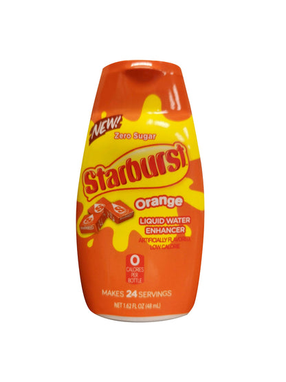Starburst Singles To Go Liquid Water Enhancer, 1.62 Fl. Oz (1-Pack), Orange, Low Calorie, Zero Sugar Drink Enhancer