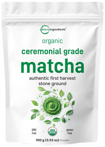 Organic Ceremonial Grade Matcha Powder  100g | 100 Servings | enhanced First Harvest Authentic Japanese Origin | 100% Pure Barista-Grade Sugar-Free Matcha Green Tea For Latte  Beverage & Baking