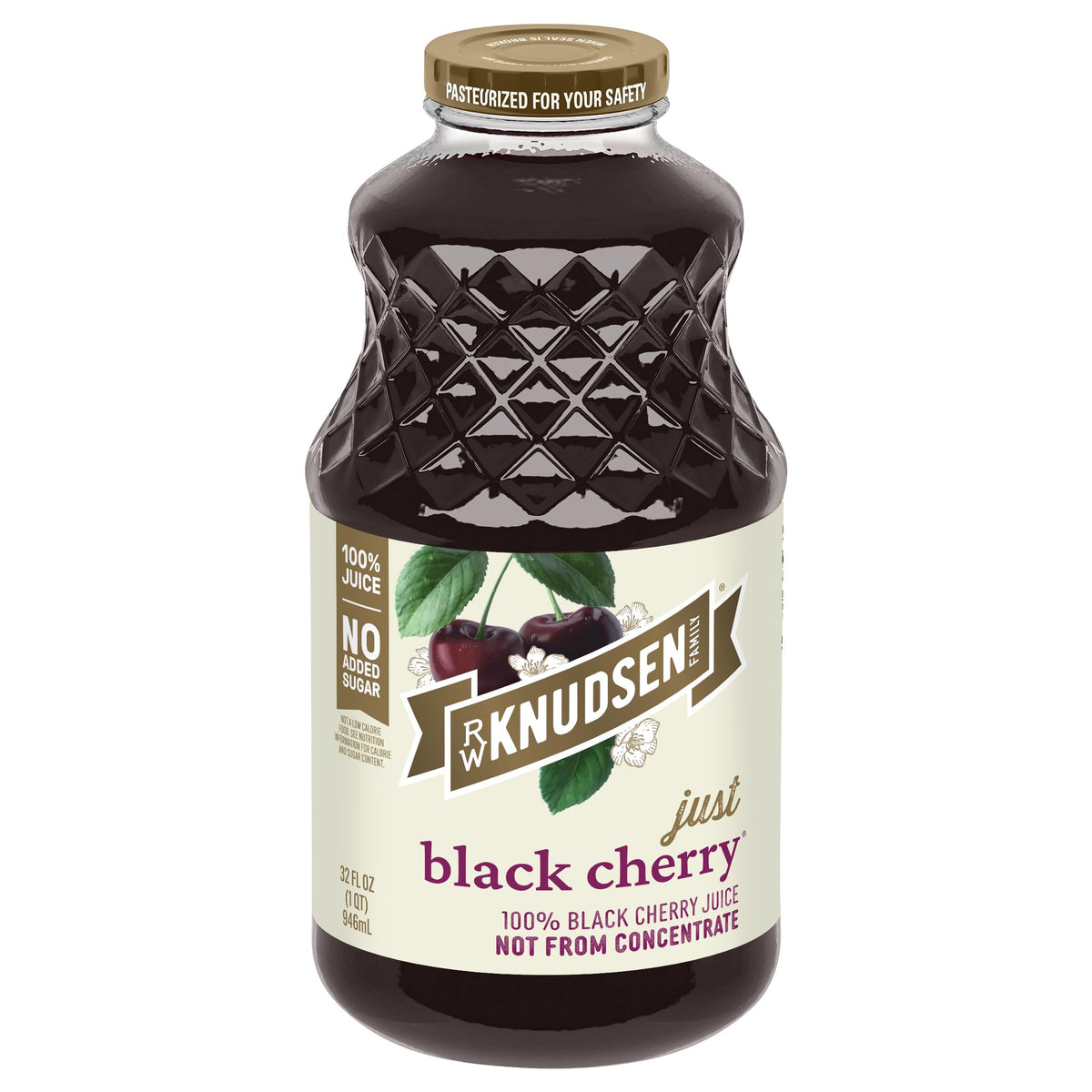 R.W. Knudsen Just Black Cherry Juice, 32 Ounces (Packaging May Vary)