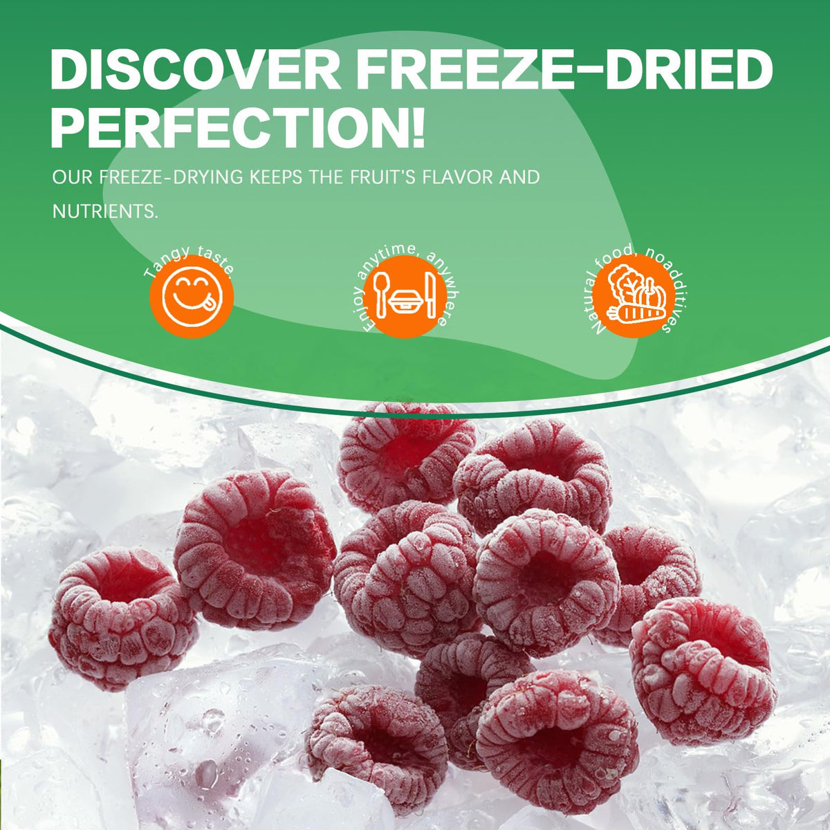 Snafre Freeze Dried Raspberry Pieces, 3.53OZ - No Sugar Added Fruit Snacks for Baking, Garnishing, Yogurt, Cereal, Beverages