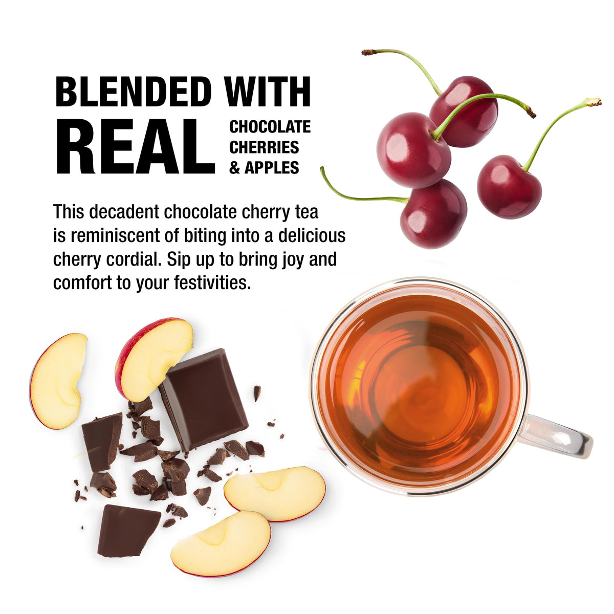 Tiesta Tea - Merry Cocoa Cherry | Chocolate Cherry Herbal Tea | Premium Loose Leaf Tea Blend | Non Caffeinated Holiday Teas | Ma