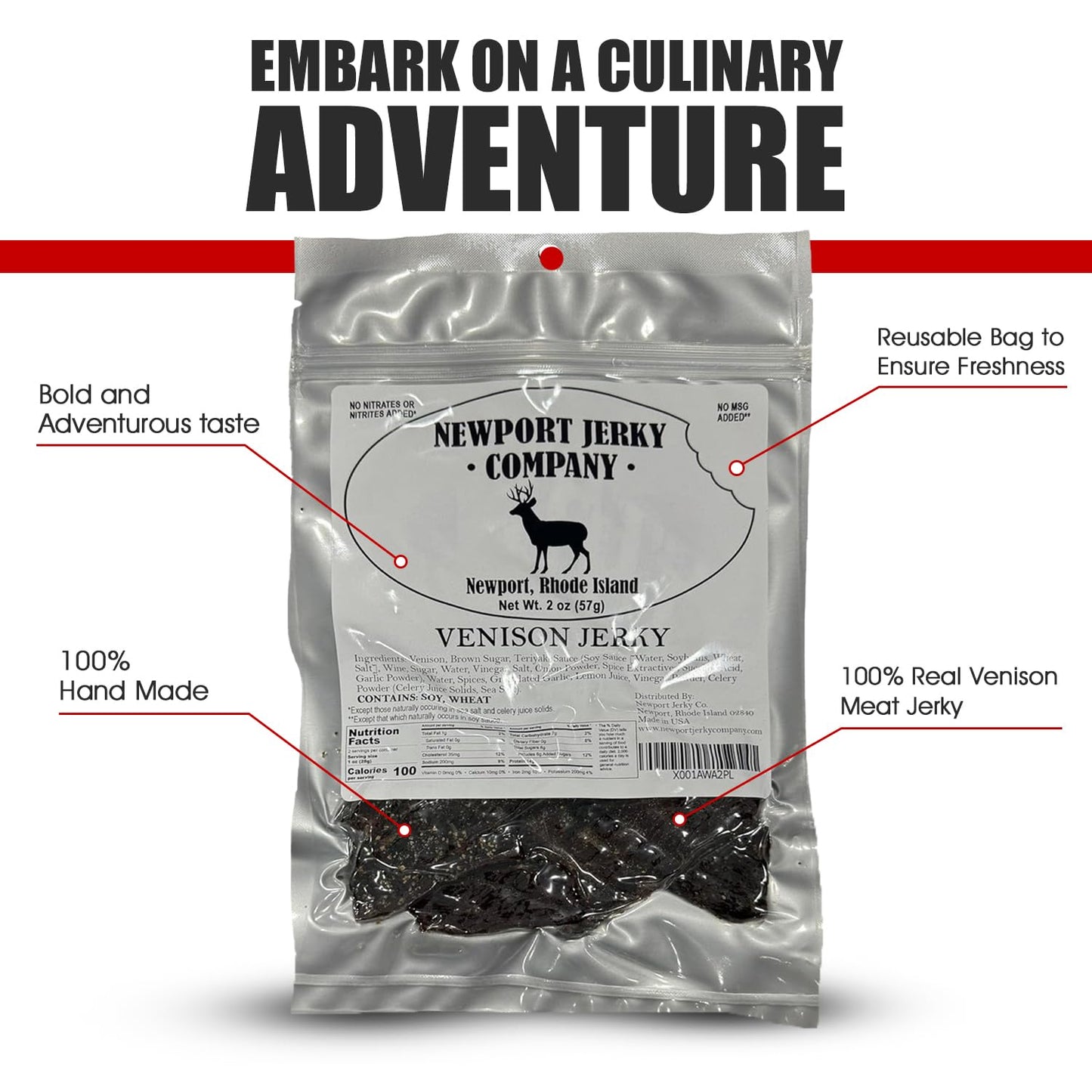 Newport Jerky Company Venison Jerky