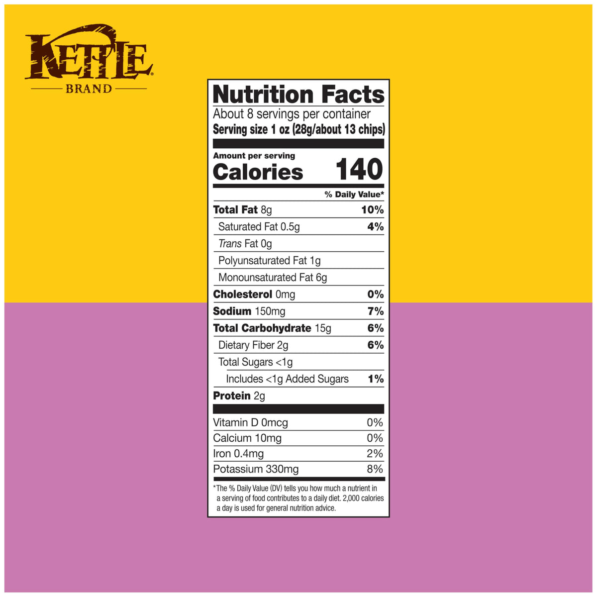Kettle Brand Potato Chips Parmesan Garlic Kettle Chips, 7.5 Oz (Pack of 2)