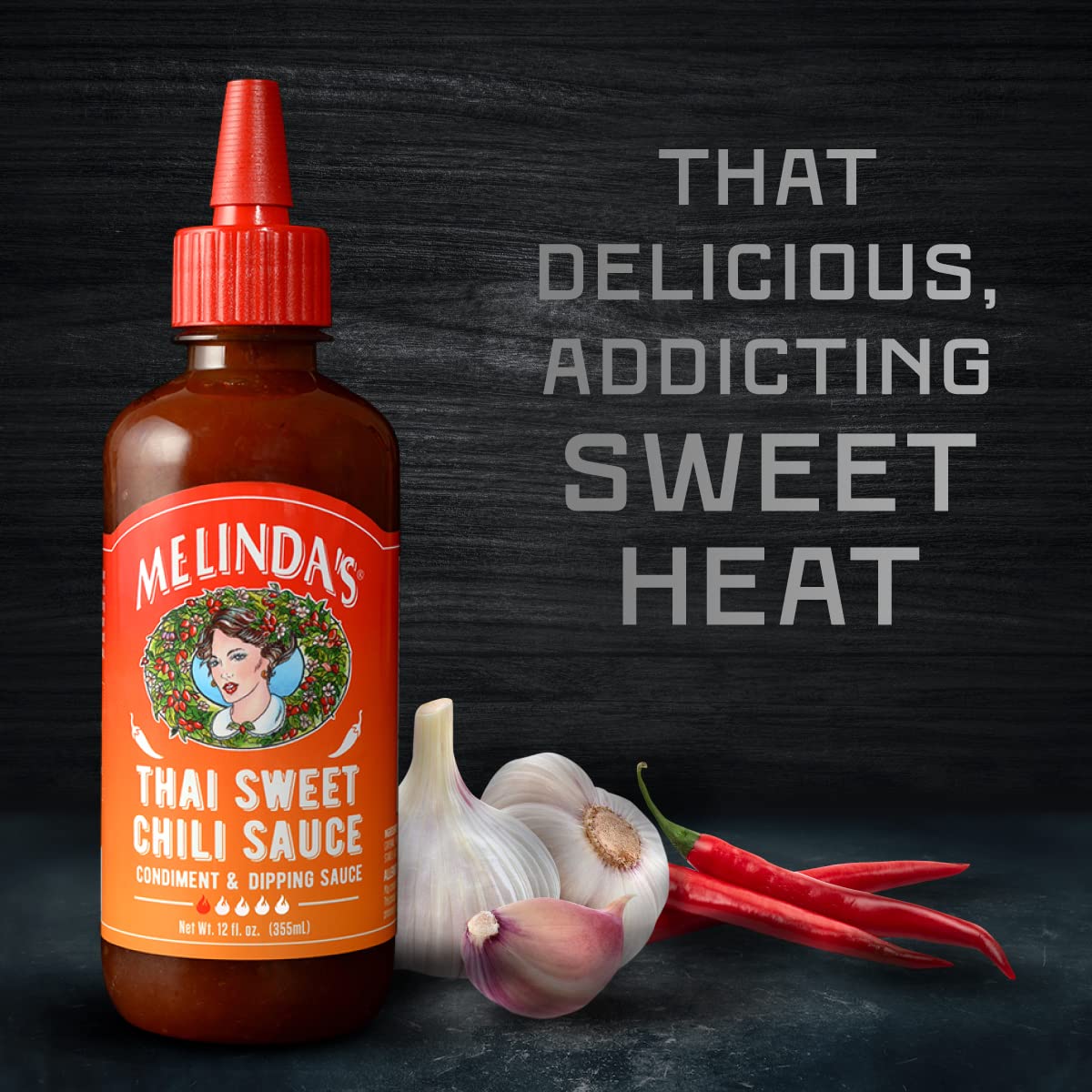 Melindas Thai Sweet Chili Sauce - Sweet And Mild Asian Chili Sauce Made With Whole Fresh Ingredients - Gourmet Hot Sauce, Keto F