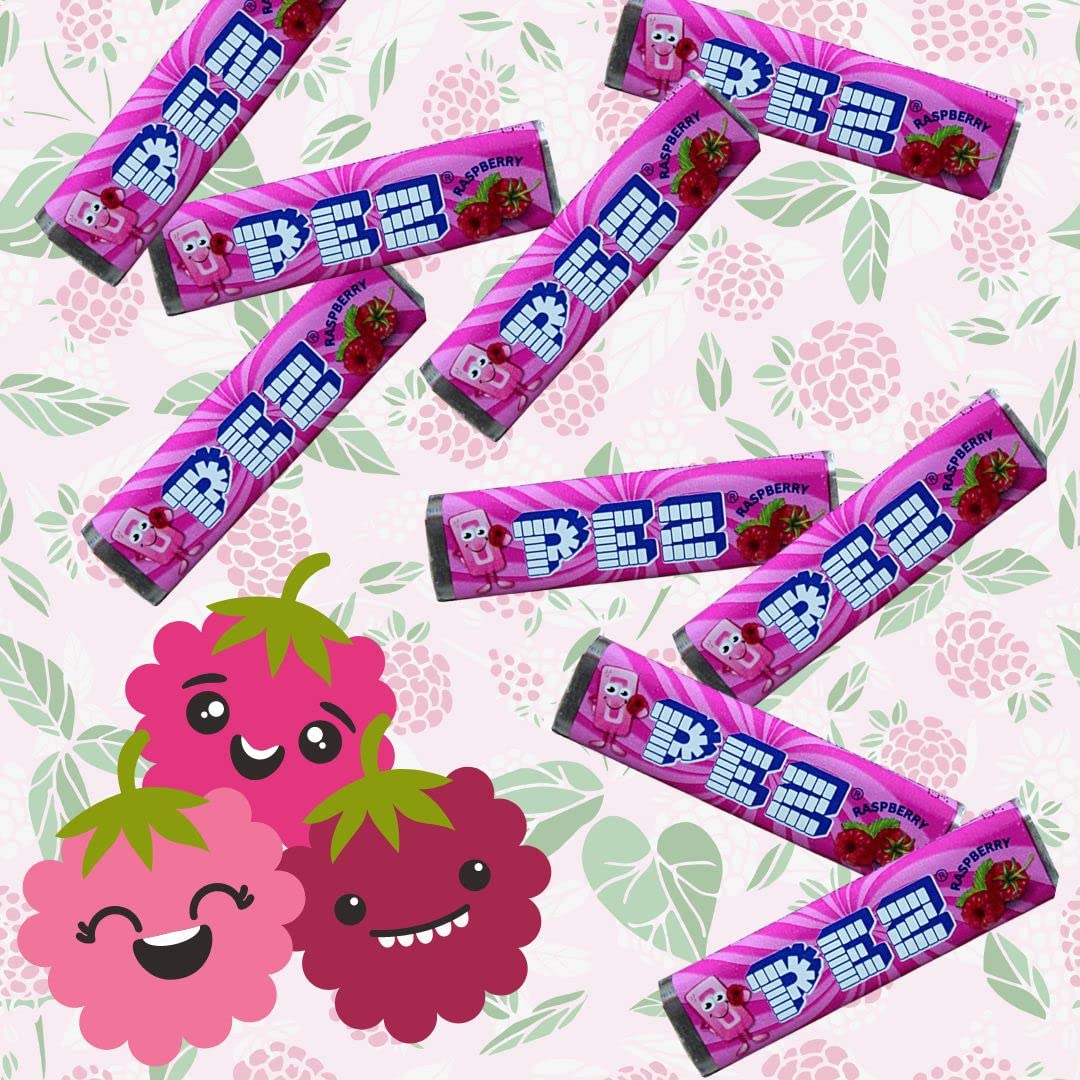 Pez Candy Refill Rolls, (25 Count) Choose Your Favorite Flavor! (Raspberry)