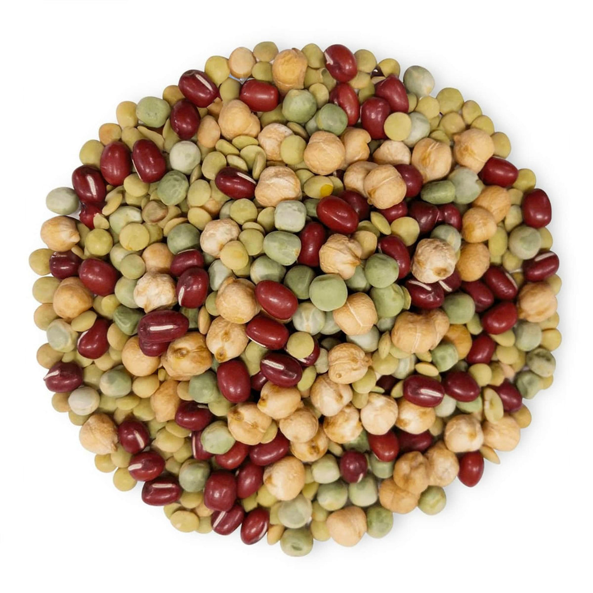 Crunchy Mix Of Sprouting Bean Seeds, 25 Pounds - Green Peas, Adzuki, Lentils, Garbanzo, Kosher, Raw