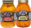 Amish Wedding Old Fashioned Spiced Peach Halves and Brandied Peach Halves Variety 2 Pack- 32 oz Jars
