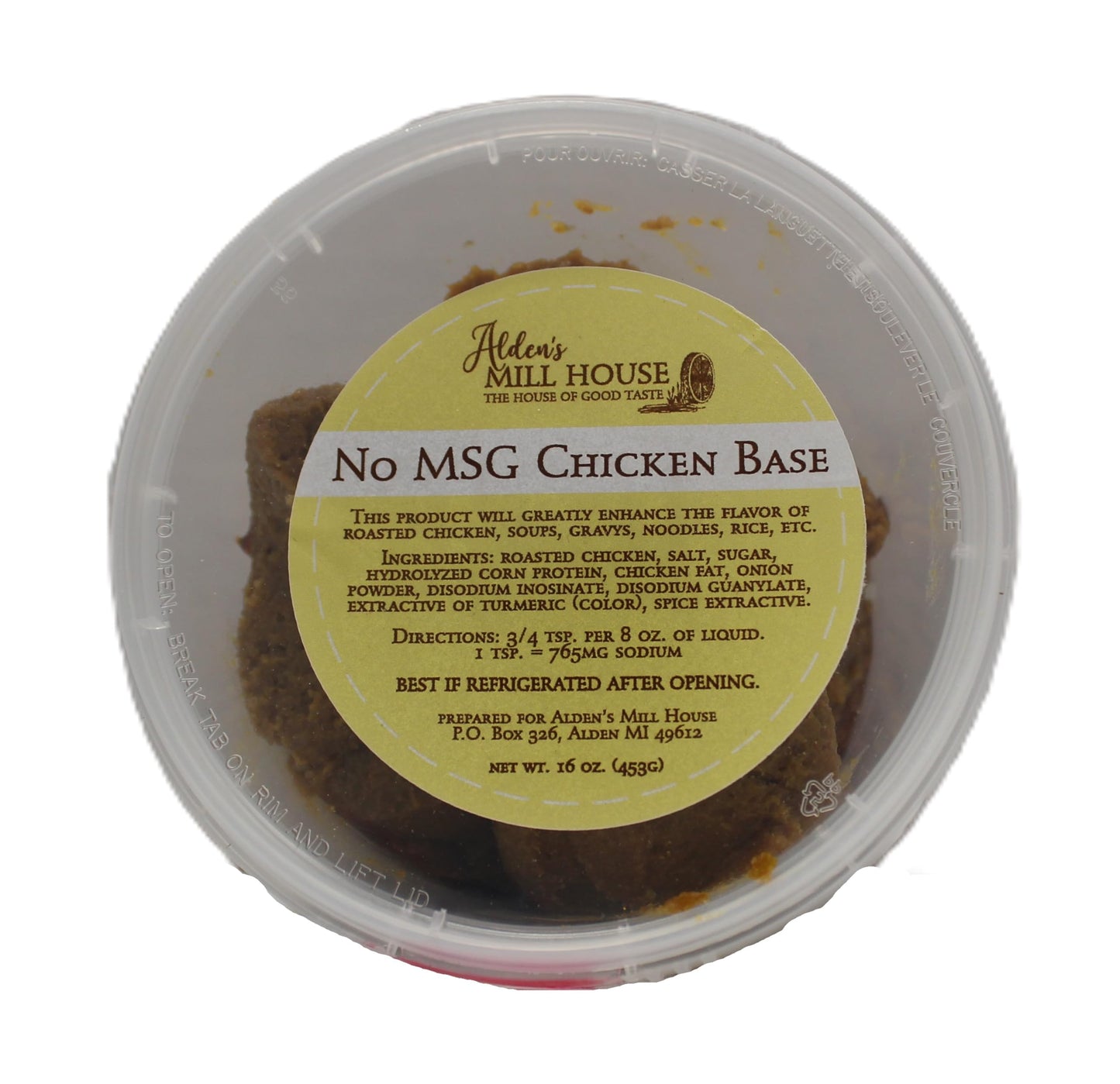 NO MSG Chicken Base-16 oz-Large Tub
