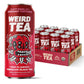 WEIRD Organic Hibiscus Black Tea, 16oz Cans, 160mg Caffeine, Pack of 12 - Bold & Refreshing Energy Drink Alternative